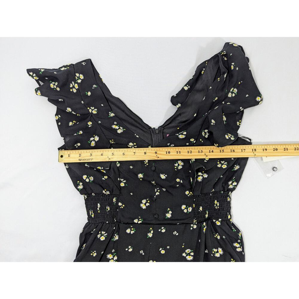 NWT Flutter Sleeve Romper Women's Medium Black - Picture 9 of 9